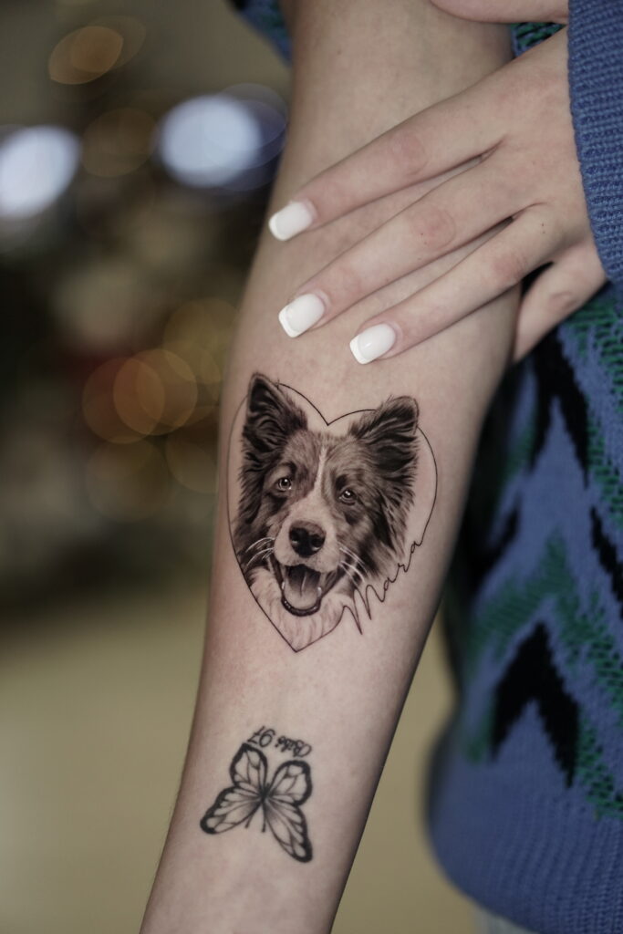 Detailed forearm tattoo featuring clean linework and precision by Andre Be Inkspired.